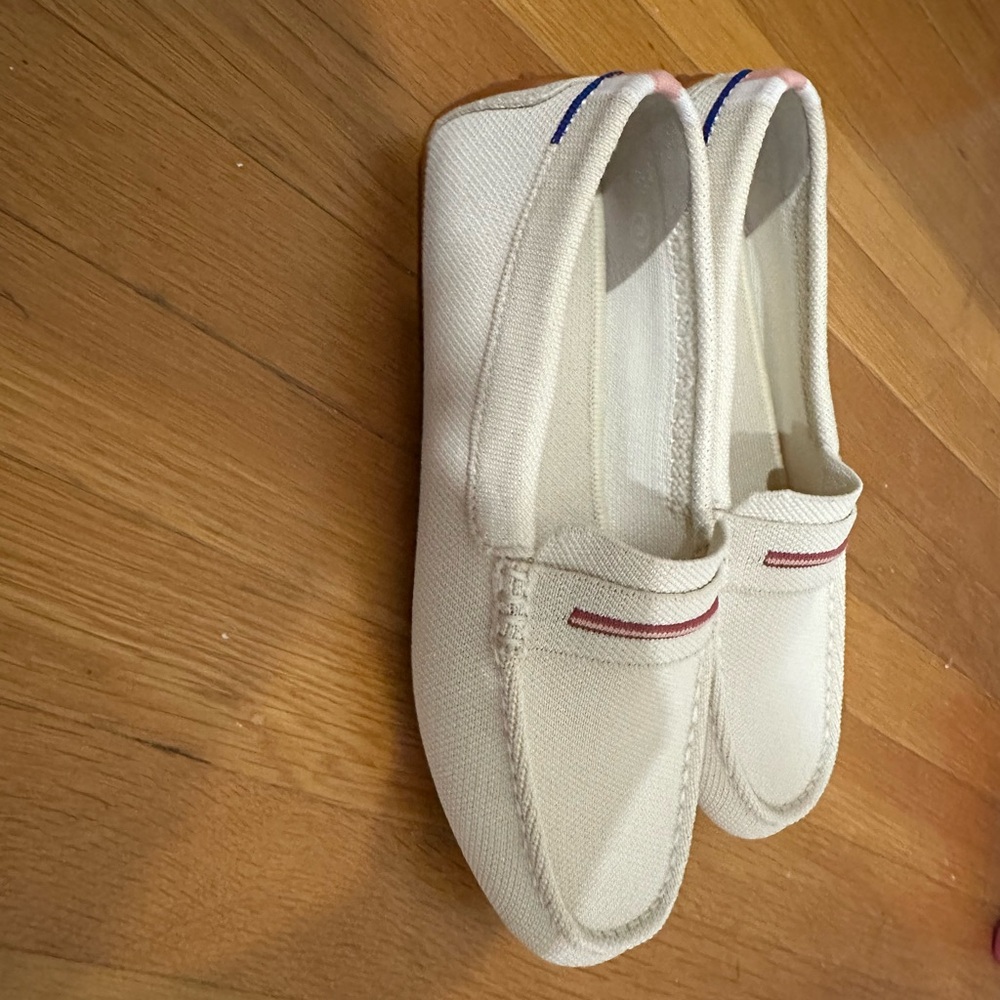 Rothy's Cream Slip-Ons with Pink Detail - Picture 2 of 6